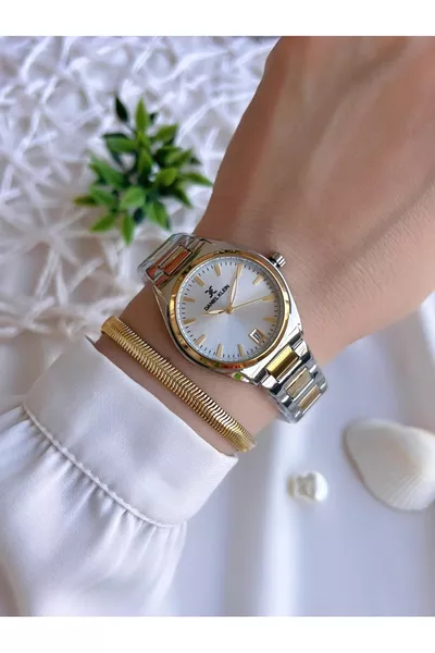 Retro Minik Kasa DanielKlein Çelik Kordon  Mt Suya Dayanıklı Kadın Kol Saati+Bileklik BDK.1.