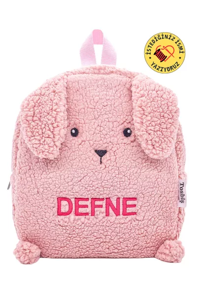 [ نكتب الاسم الذي تريدونه ] حقيبة ظهر للأطفال من عمر 0-8 سنوات على شكل أرنب وردي (شكل + اسم)، لرياض الأطفال