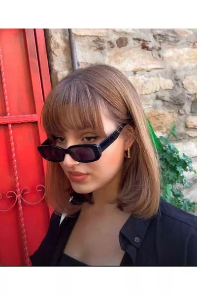 نظارات شمسية رجالية ونسائية سوداء عتيقة