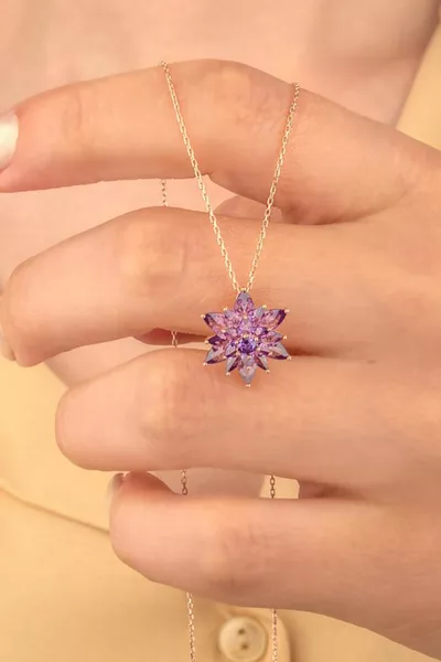 Silver Lotus Flower Necklace