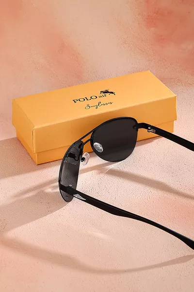 Men's Sunglasses Polarized Lightweight Metal Frame Black Color