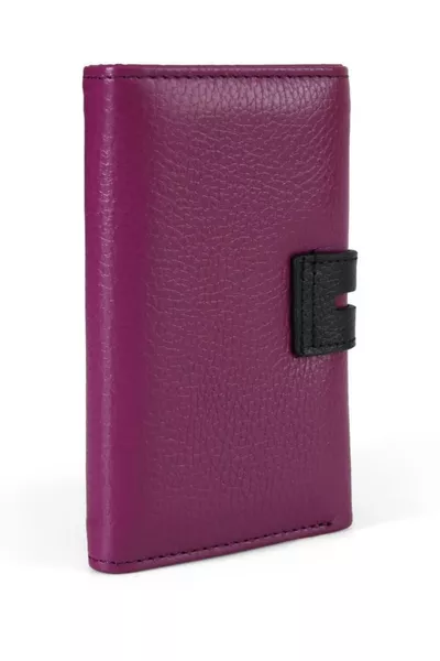 Paris Дамски портфейл и калъф за карти от естествена кожа със златни детайли