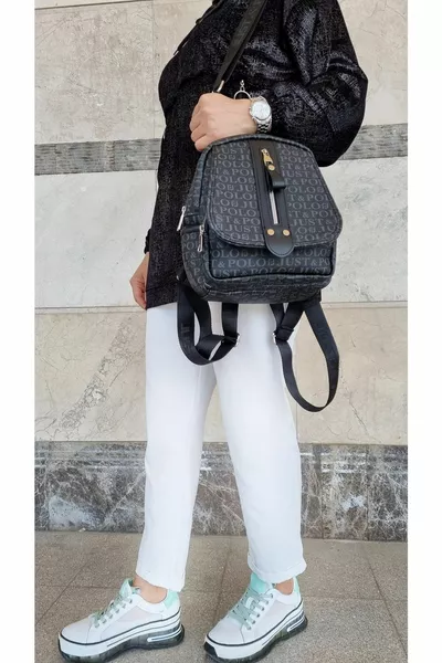 Sac à dos et sac à épaule pour femme avec imprimé Monogramme pour un usage quotidien