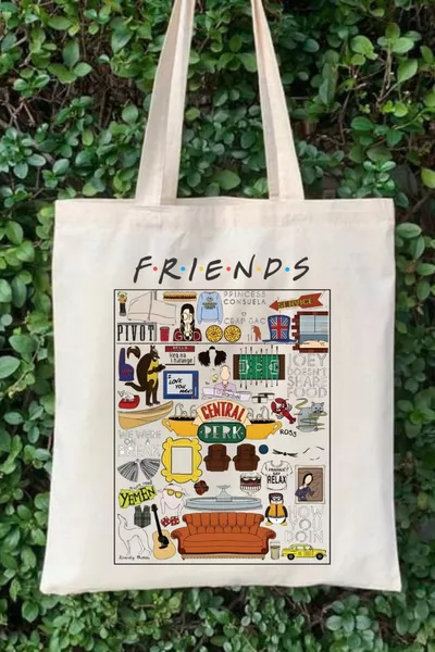 Friends Tv Show Collage Canvas Tas Tote Bag