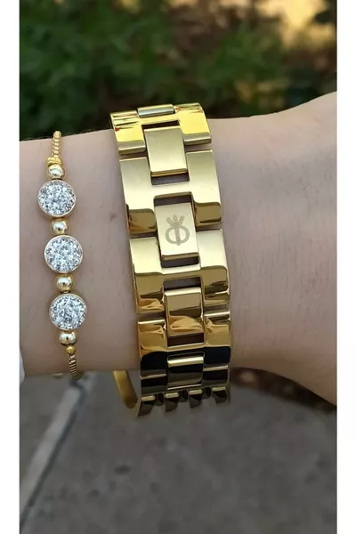 Kadın Altın Kaplama Kaburga Saat