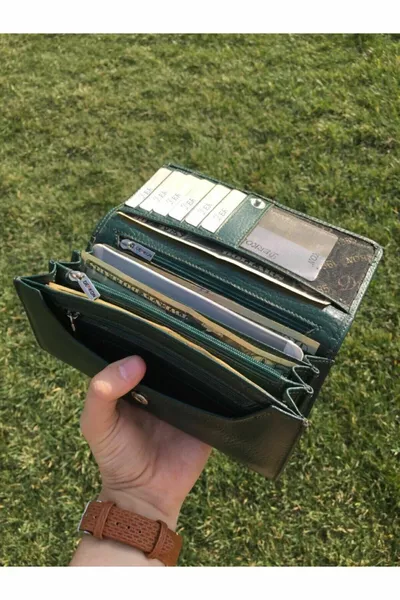 Kullanışlı Hakiki Deri Kadın Cüzdanı