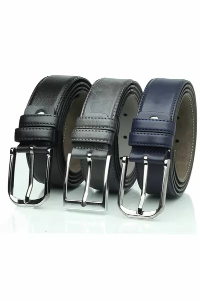 Men's Belt (3 Pieces) 3. cm Fabric and Canvas Pants Belt
