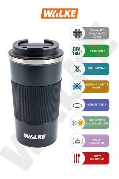 فاخر كوب حراري من الفولاذ المقاوم للصدأ مع مكان خاص للحمل  ML