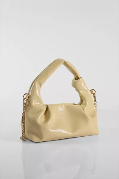 Women's Yellow Mini Chain Hand and Shoulder Bag
