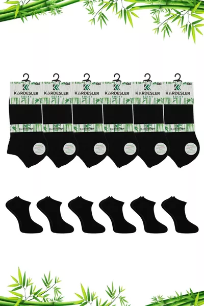 Calzini Donna in Bambu Neri Senza Cuciture Confezione da 6