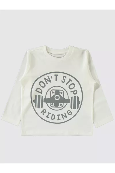 Boys' 3-Piece Tracksuit Set 2-5 Years Beige