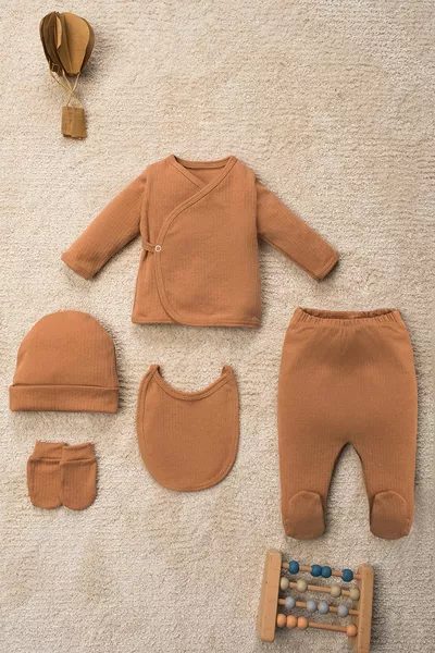 Solid Color Organic Cotton 5-Piece Hospital Discharge Set