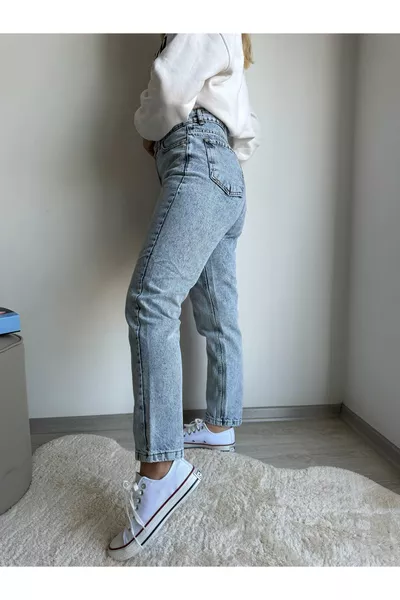 Jean Mom Bleu Nouvelle Saison Taille Haute