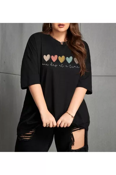 Unisex/Dames Bedrukt met Kleurrijk Hartontwerp