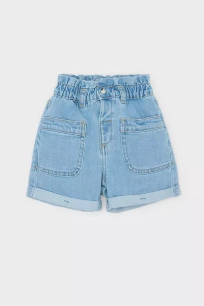 Baby Girl Paperbag Jean Shorts SM
