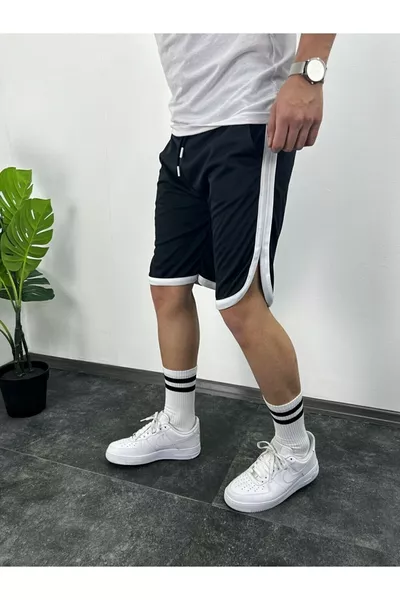 Short de sport pour homme Bermuda Basketball Noir