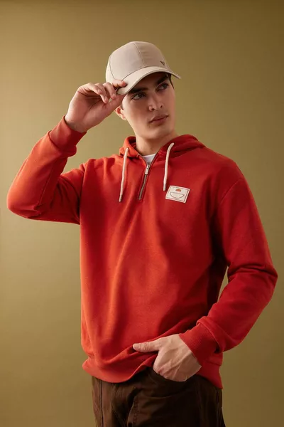 Oversized Loose-Fit Hooded Sweatshirt with Back Print SP