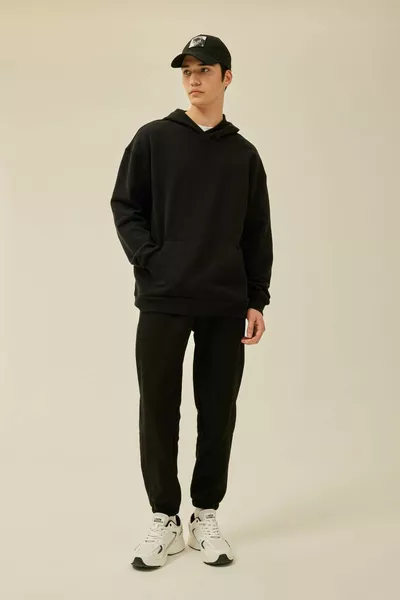 سروال رياضي بجيب بقصة عادية، حزام خصر قابل للتعديل بكبسة مطاطية، رقم الموديل AU