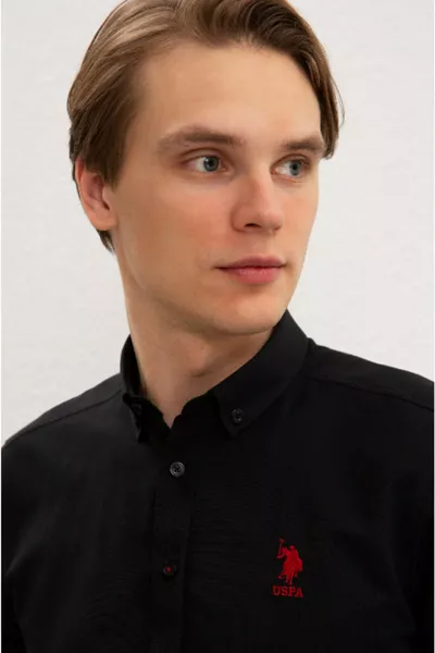 قميص رجالي أسود