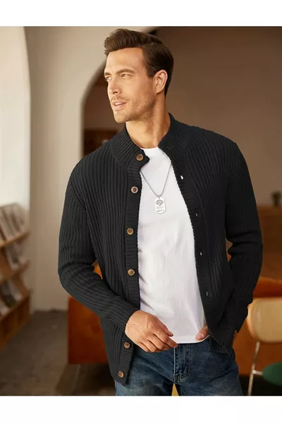 Elke Mannen Gebreid Vest