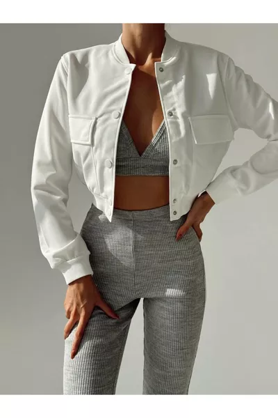 Bomber Jacket with Large Pockets