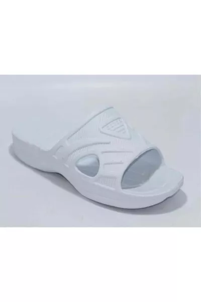 Chaussons de bain blancs unisexes