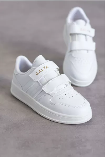 Klitteband Kinder Witte Pop Sneakers