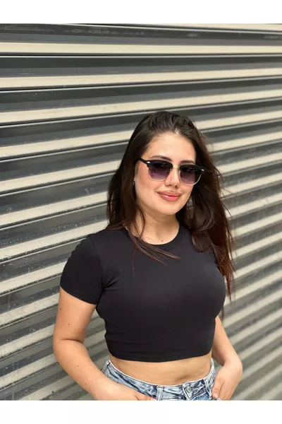 Unisex Sunglasses  Protection Black Frame Gold 