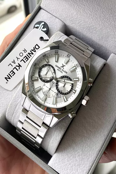 ساعة يد رجالية بسوار من الفولاذ المقاوم للصدأ + مقاومة للماء حتى 3 ضغط جوي