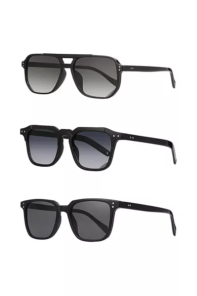 نظارات شمسية جديدة بنمط عصري للجنسين مع حماية ، مجموعة عروض ثلاثية