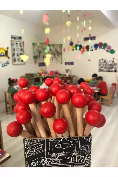 Дървен ритъм барабан 1 чифт (2 броя)