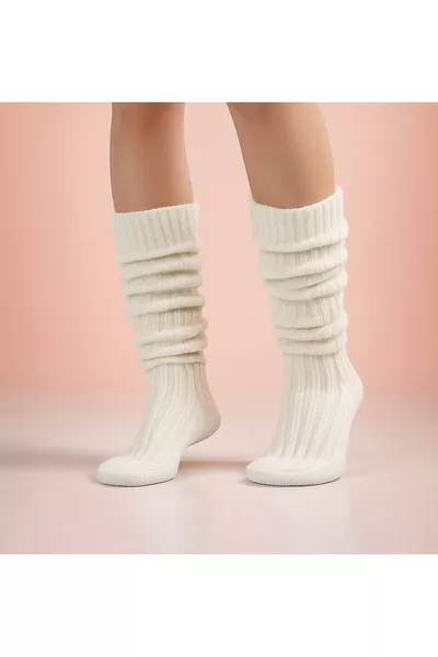 Wool Knee-High Boot Socks