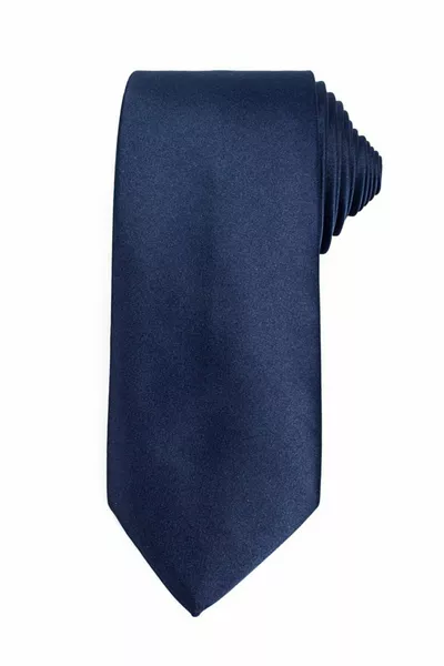 Plain Classic Pocket Handkerchief Navy Blue Men's Tie