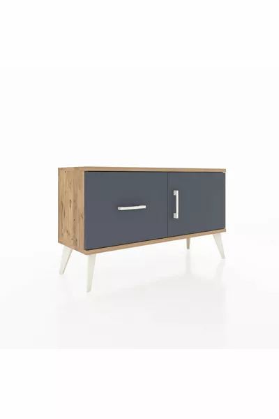 Комод Arges с одной полкой, одним ящиком и одной дверцей, сосна-антрацит