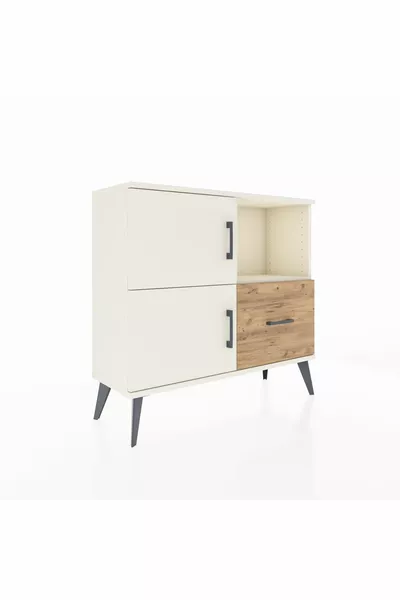 Arges Dressoir 2 Planken 1 Lade 2 Deuren Steenmarmer/Den