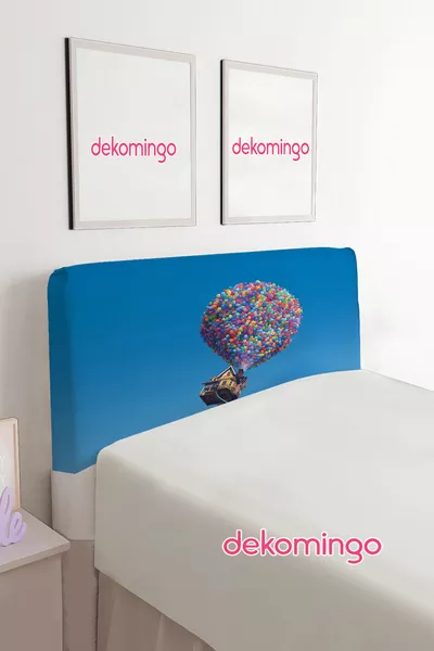 غطاء قاعدة سرير على شكل منزل للبالون الطائر