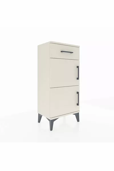 Arges Nachtkastje met één plank, één lade en twee deuren, Agaat-Agaat