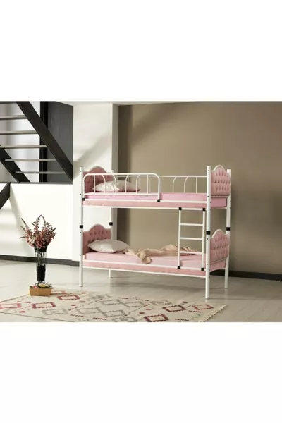 Melis Bed-Sized Youth and Children's Room Metal Bunk Bed