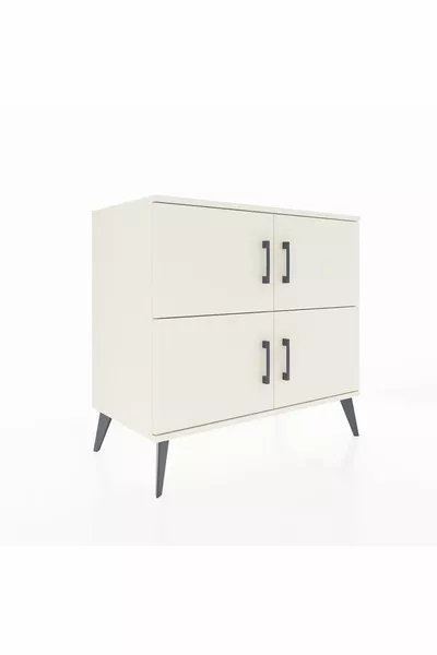 Комод Hyperion с 2 полками и 4 дверцами Лунный камень/Антрацит