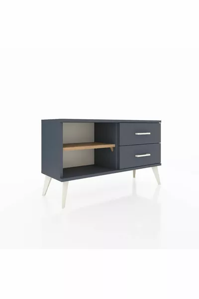 خزانة أرجيس بروفية رف واحد ودرجان، أنثراسايت-صنوبر/أنثراسايت