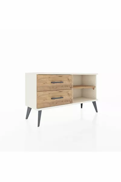 خزانة أرجس بدرجين ورف واحد من حجر القمر والصنوبر