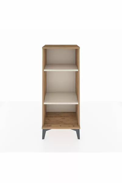 Arges Nachtkastje met 2 planken, dennen-ijzersteen