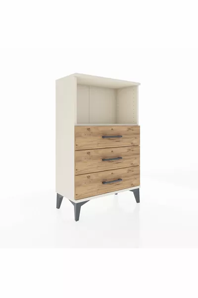Argeş Commode met één plank en 3 lades, Agaatdennen