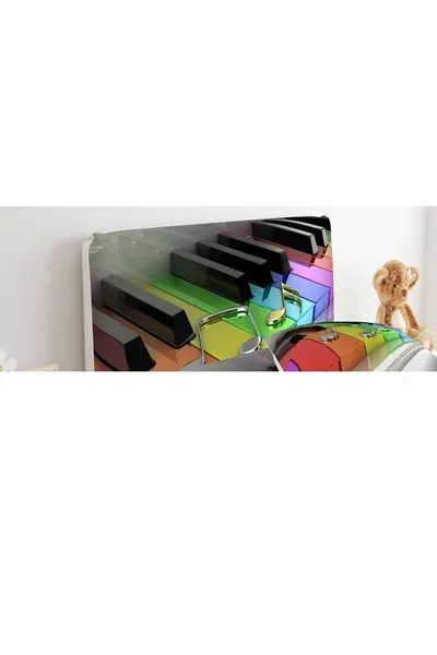 غطاء رأس السرير بألوان البيانو والألحان