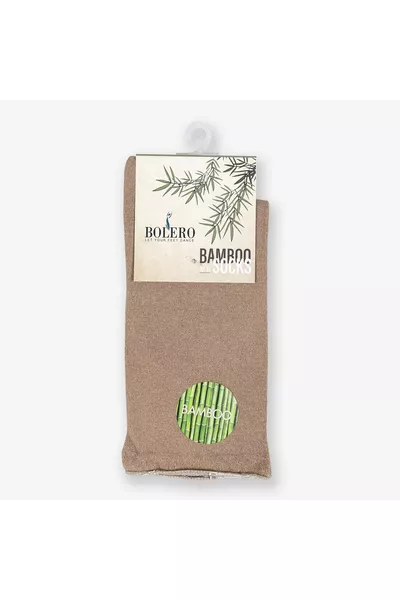 Дамски чорапи тип Bambu с къса форма без ластик, цвят мивон