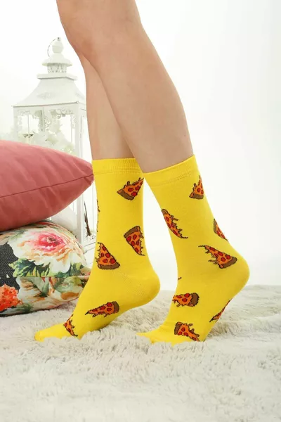 Set di 6 calzini colorati con fantasia mista a tema frutta