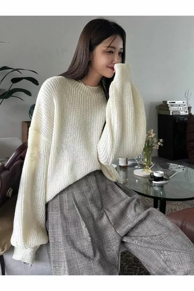 Pull en tricot oversize pour femmes Dier Moda