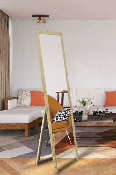 Пълен огледал с дървени крака