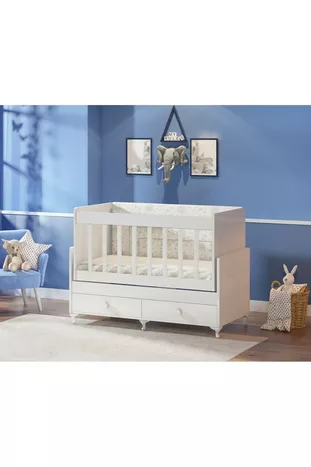 Berceau à bascule avec tiroirs pour côté de lit