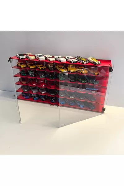 Couvercle en plexiglas pour voiture 1/ Compatible Hotwheels, Matchbox Support de voiture de loisir Garage pour modèle réduit